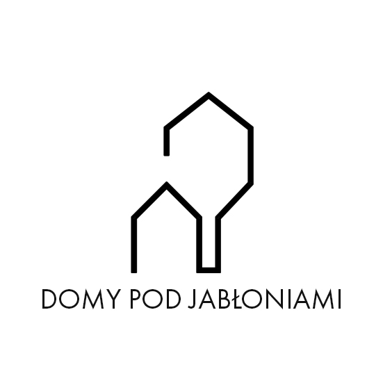 domy pod jabloniami logo czarny
